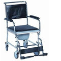 Commode Wheelchair with Detachable Armrests and Footrests