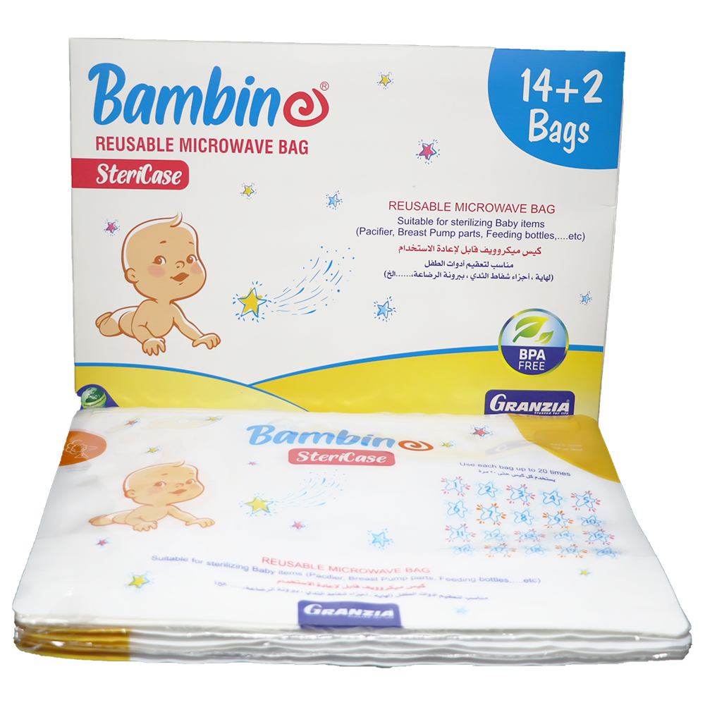 Granzia Bambino Stericase Microwave Sterilizer Bags (14+2)
